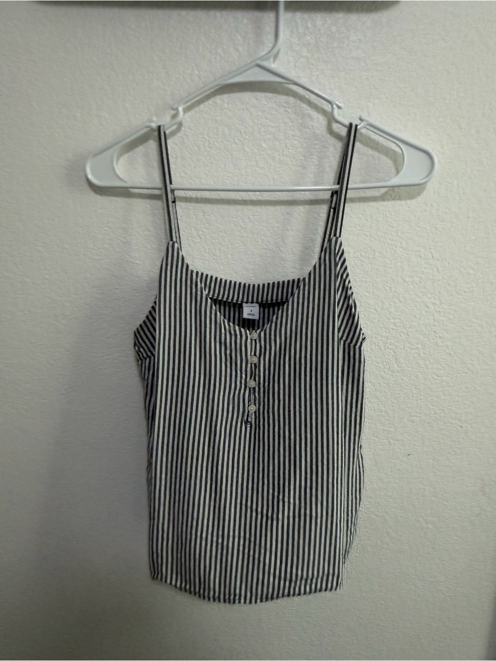 Old Navy Black and White Striped Spaghetti Strap Tank